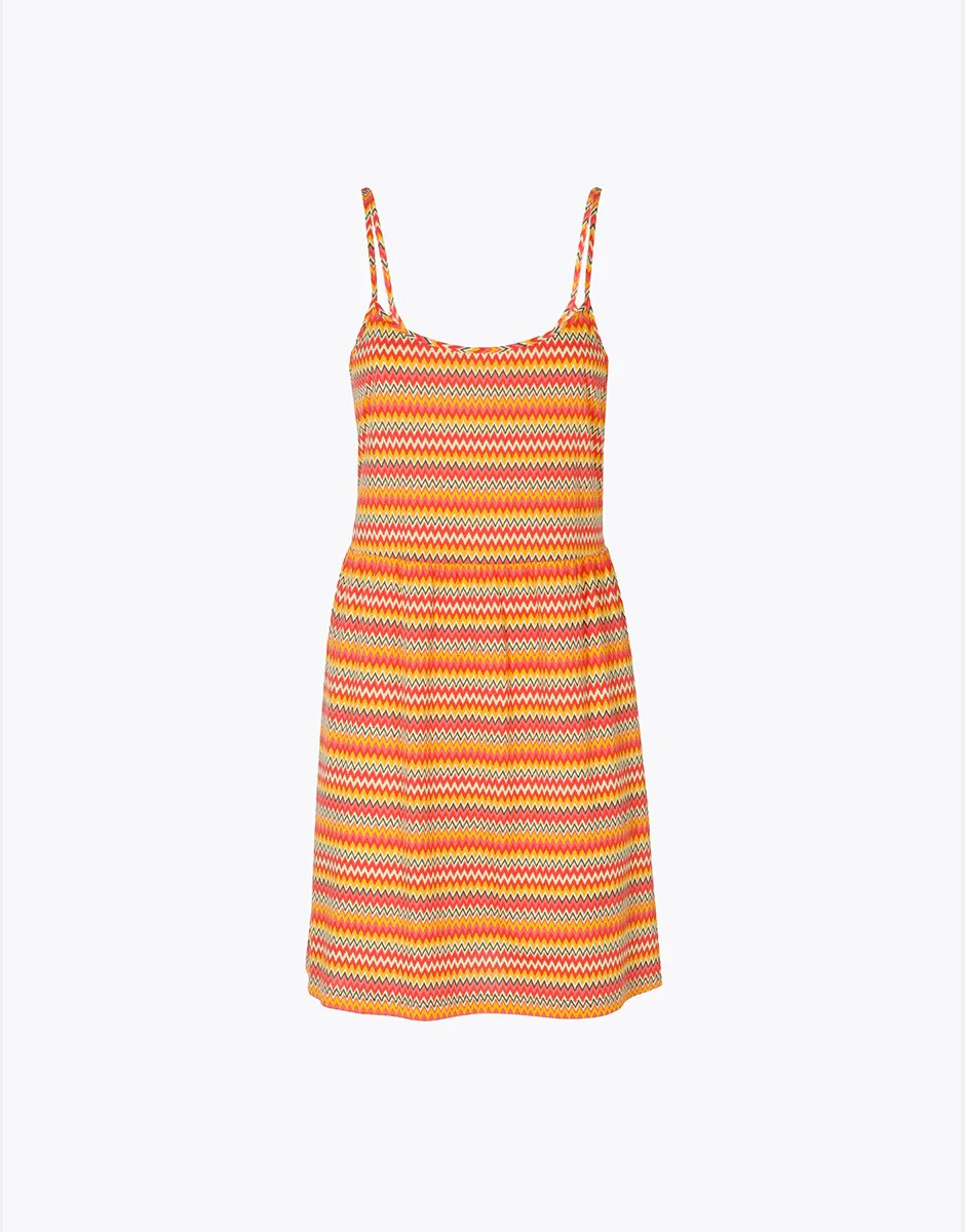 Abitino con Spalline in cotone, zigzag multicolor - Image 3