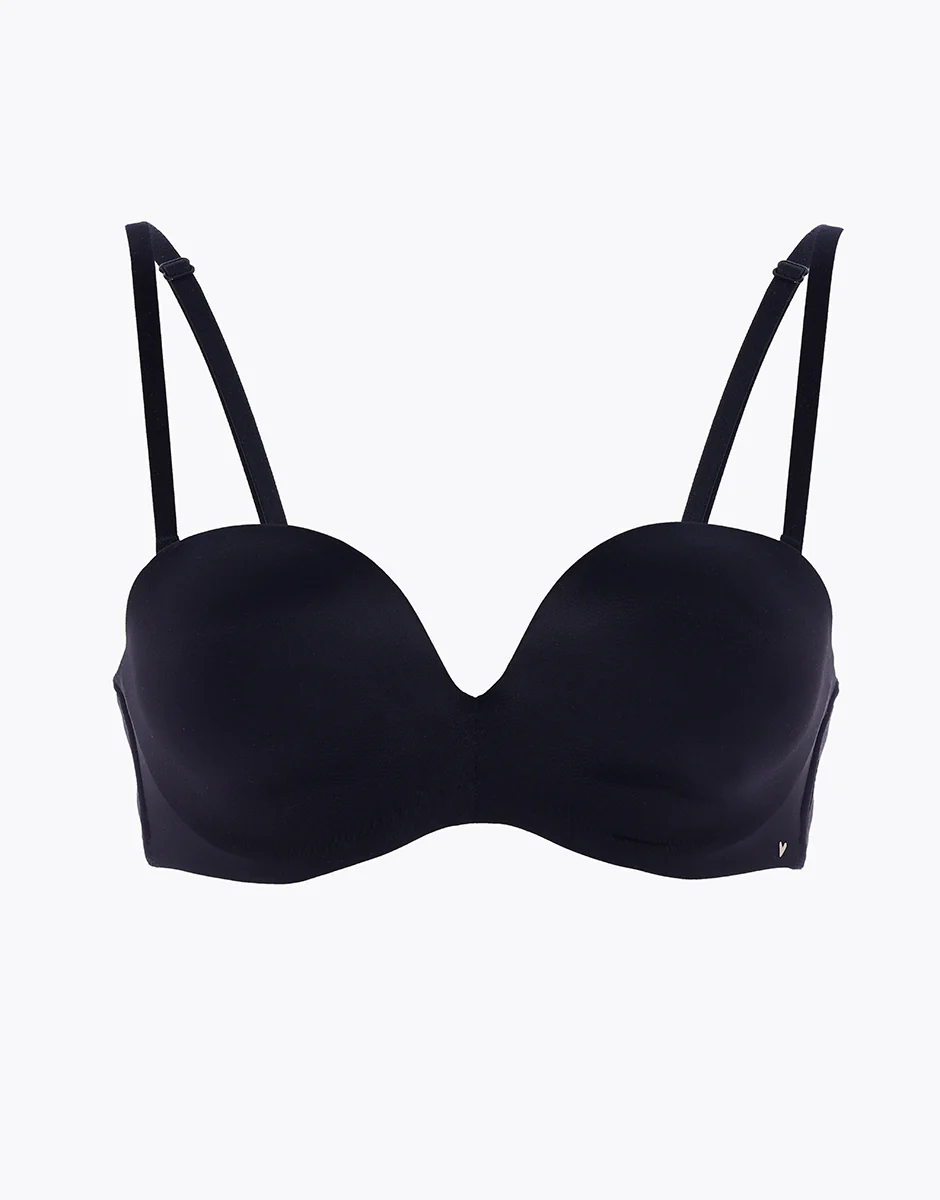Balconette imbottito strapless, nero - Image 6
