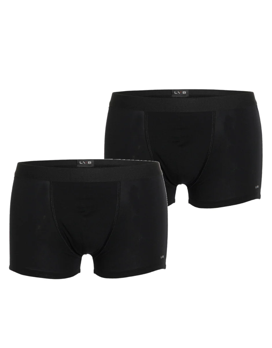 Bipack boxer in cotone elasticizzato, nero - Image 3