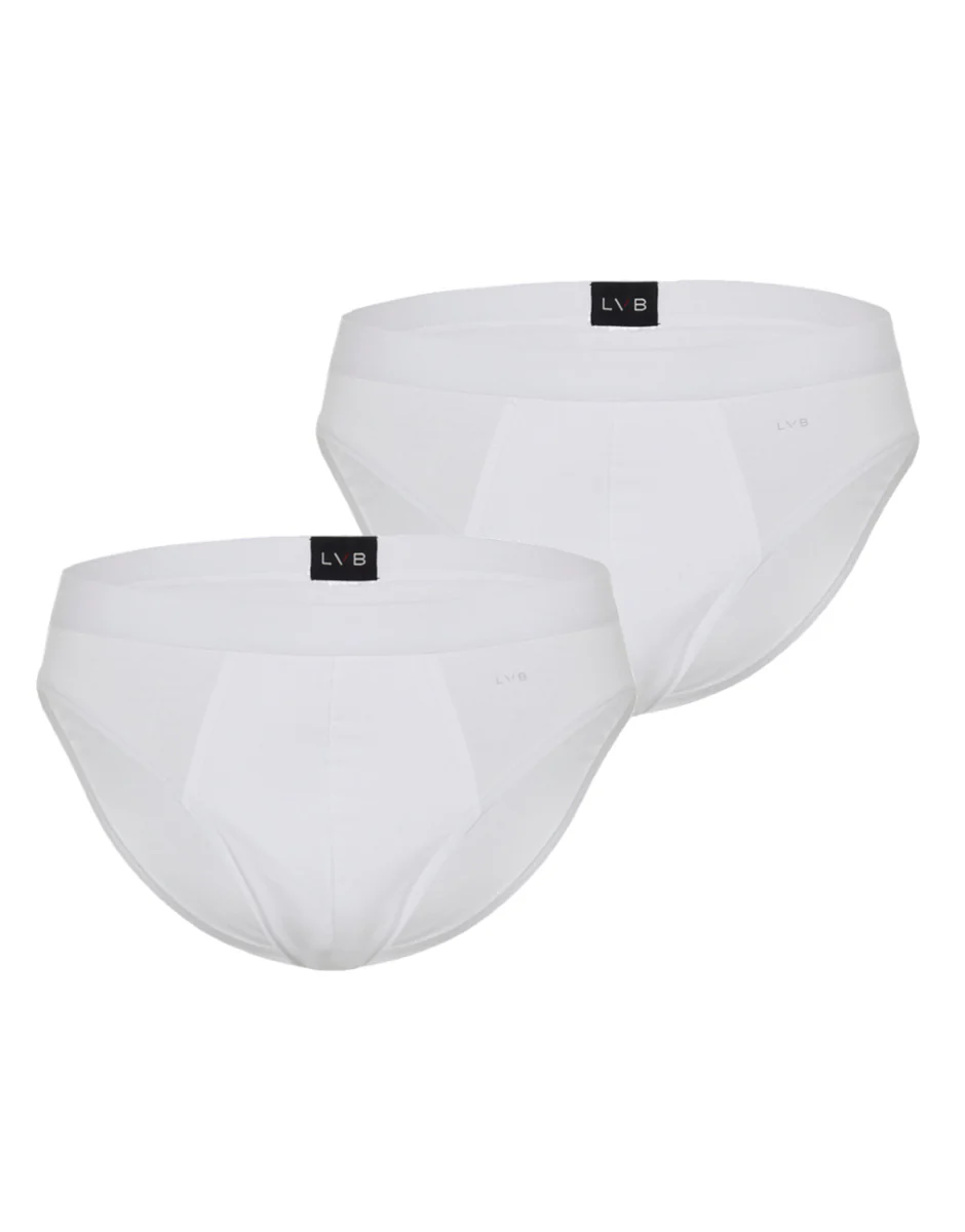 Bipack slip in cotone elasticizzato, bianco - Image 3