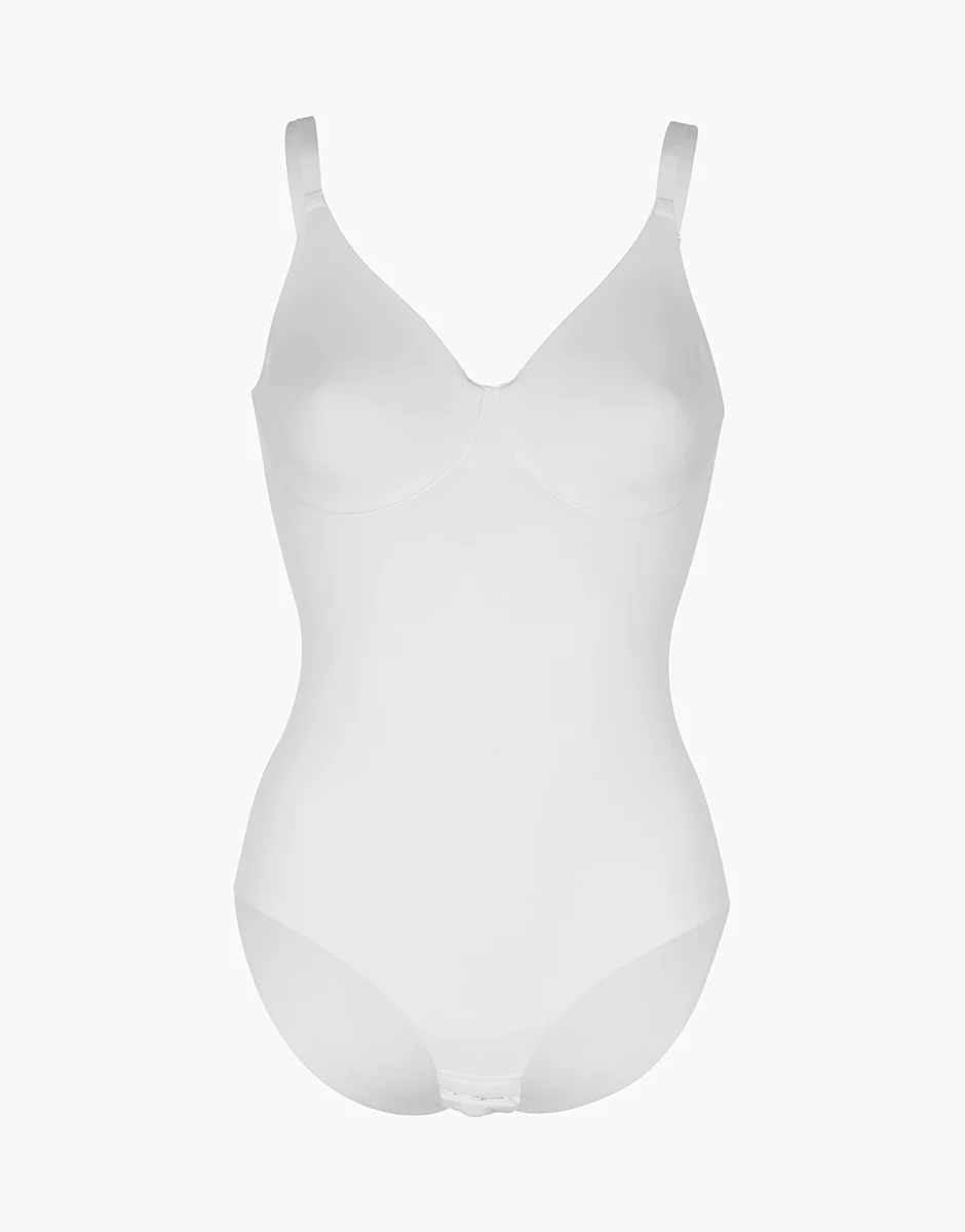 Body con Ferretto Invisible Essence in microfibra, bianco - Image 4