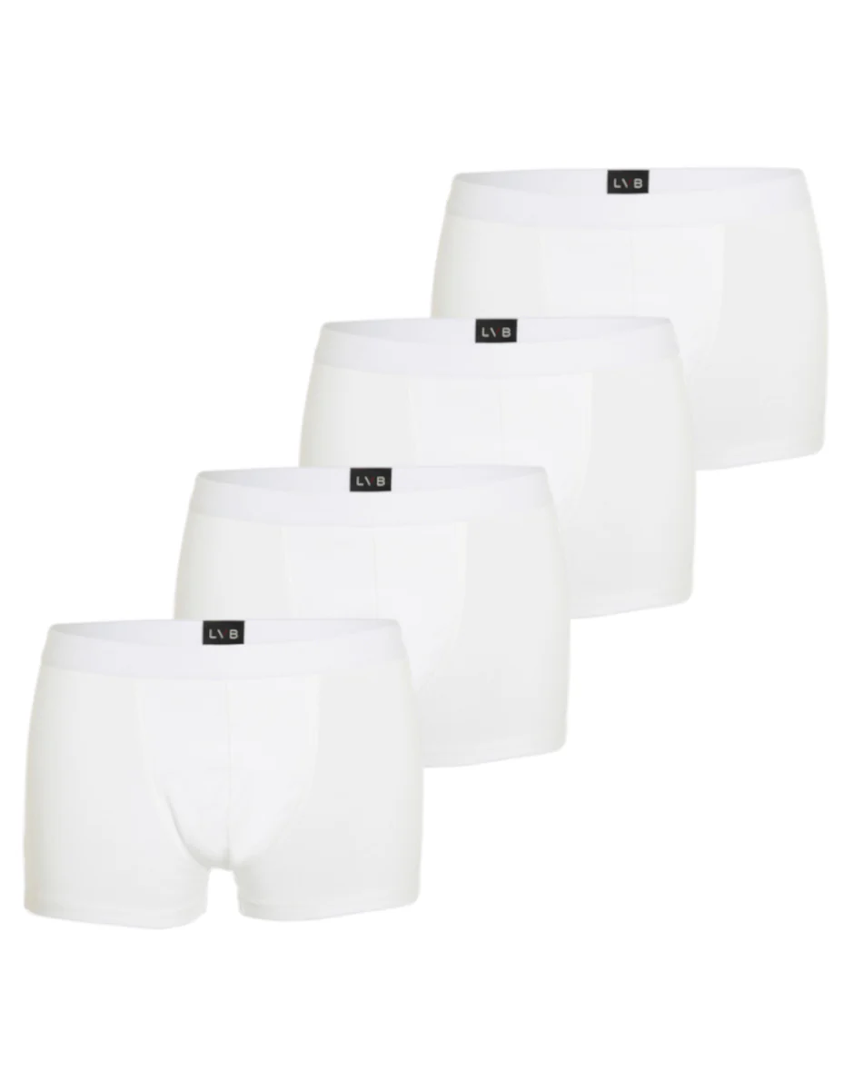 Boxer in cotone elasticizzato, confezione x4 bianco - Image 3