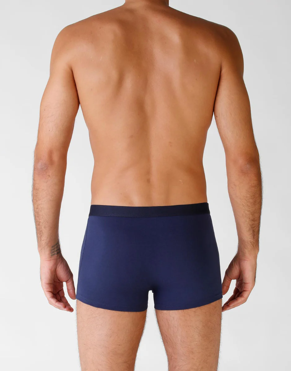 Boxer in cotone elasticizzato, confezione x4 blu - Image 2