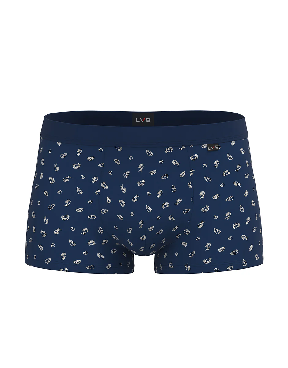 Boxer Printed Stretch Cotton, blu stampa - Image 5