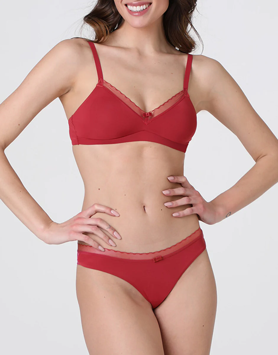 Brasiliano My Daily Comfort in microfibra, rosso lampone - Image 3