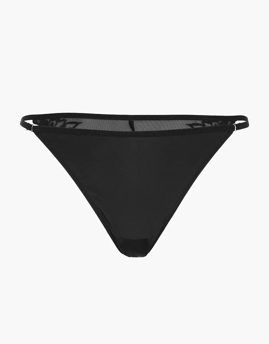 Brasiliano Velvet Embroidery in microfibra e tulle, nero - Image 5