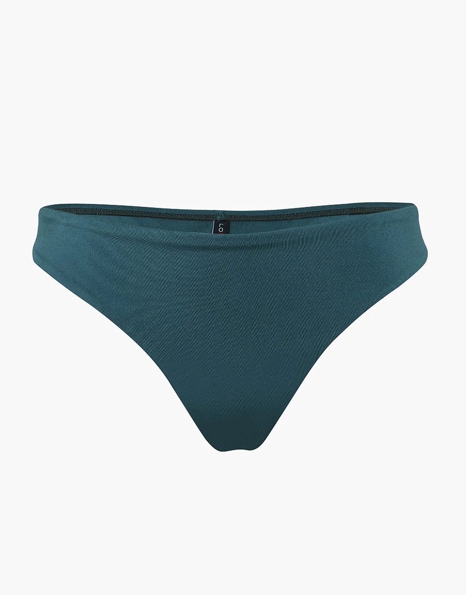 Costume Brasiliano Plain Trendy Shiny Micro, verde mediterraneo - Image 5