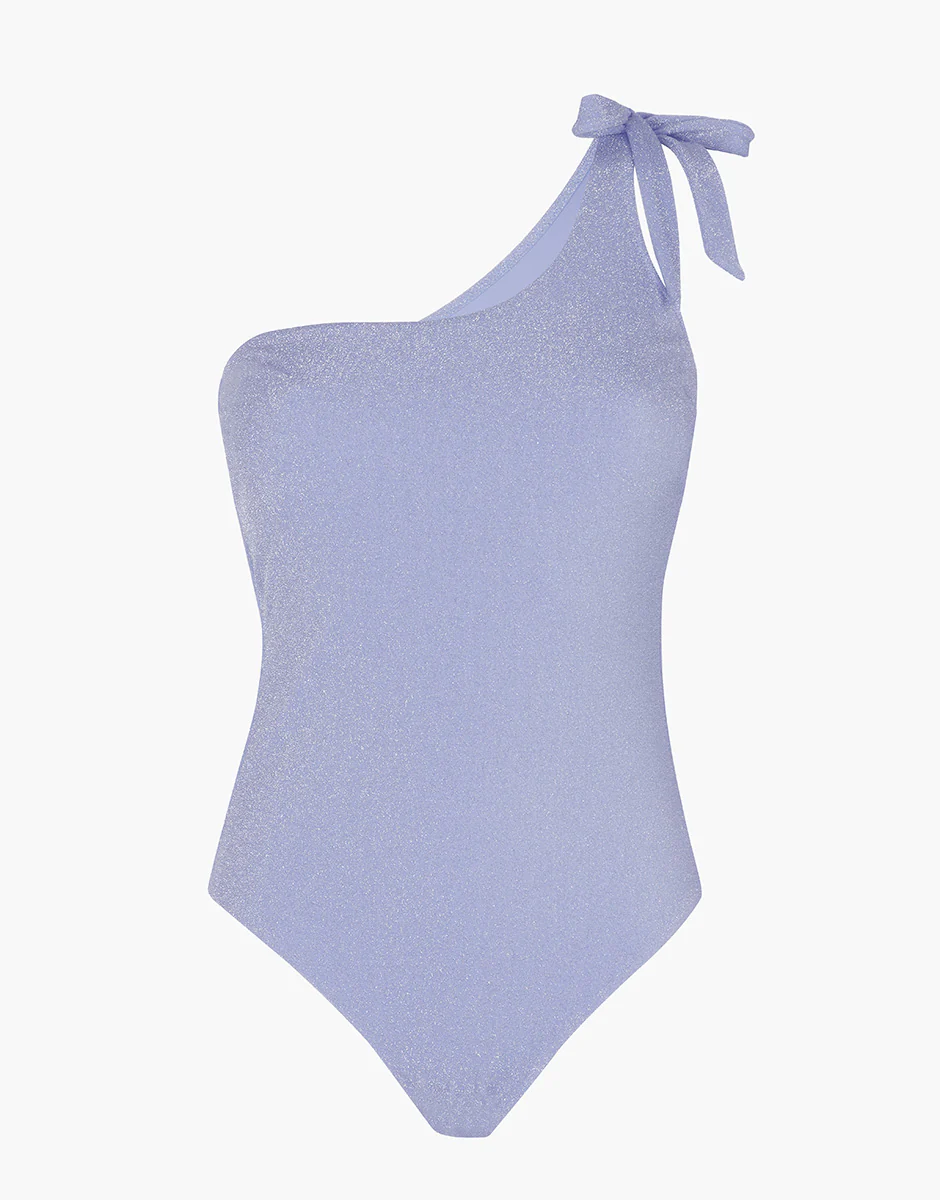 Costume Intero Monospalla senza Ferretto Sparkly Micro, azzurro polvere lillato - Image 4