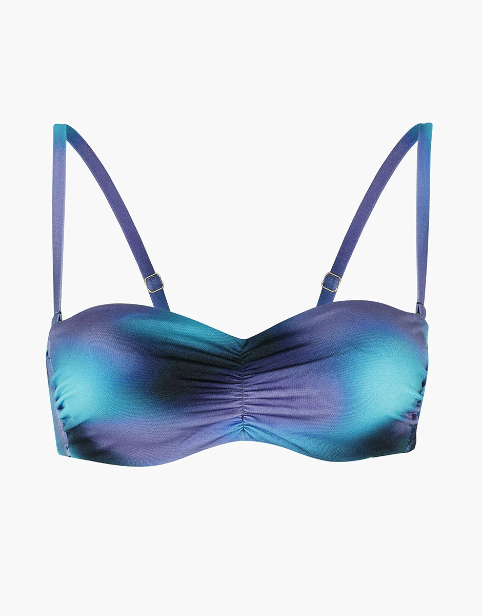 Costume Reggiseno a Fascia con Ferretto Printed Trendy Shiny Micro, stampa multicolor sfumata - Image 8
