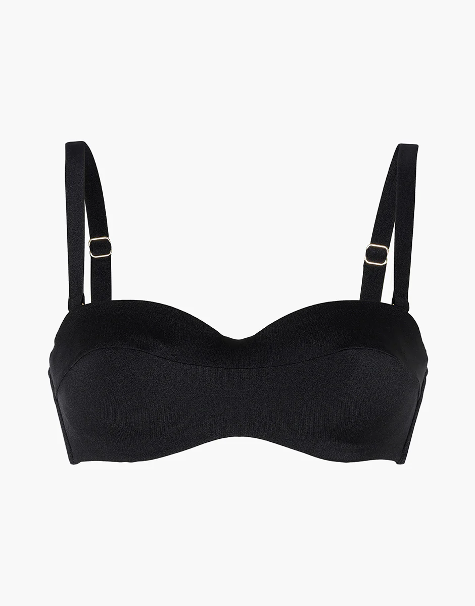 Costume Reggiseno a Fascia Imbottita con Ferretto Expert Shiny Micro, nero - Image 6