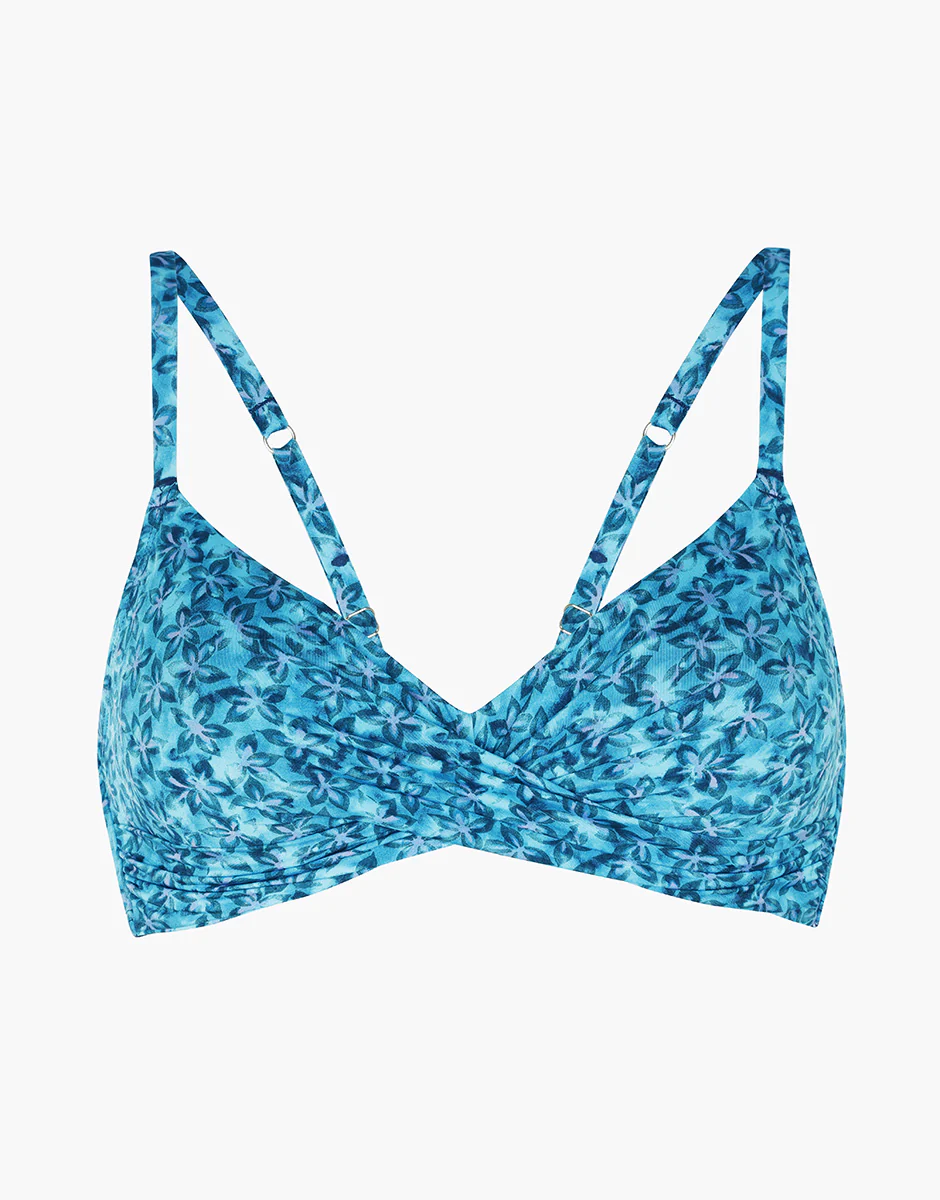 Costume Reggiseno Brassiere Imbottito senza Ferretto Shiny Micro, multicolor fiori - Image 6