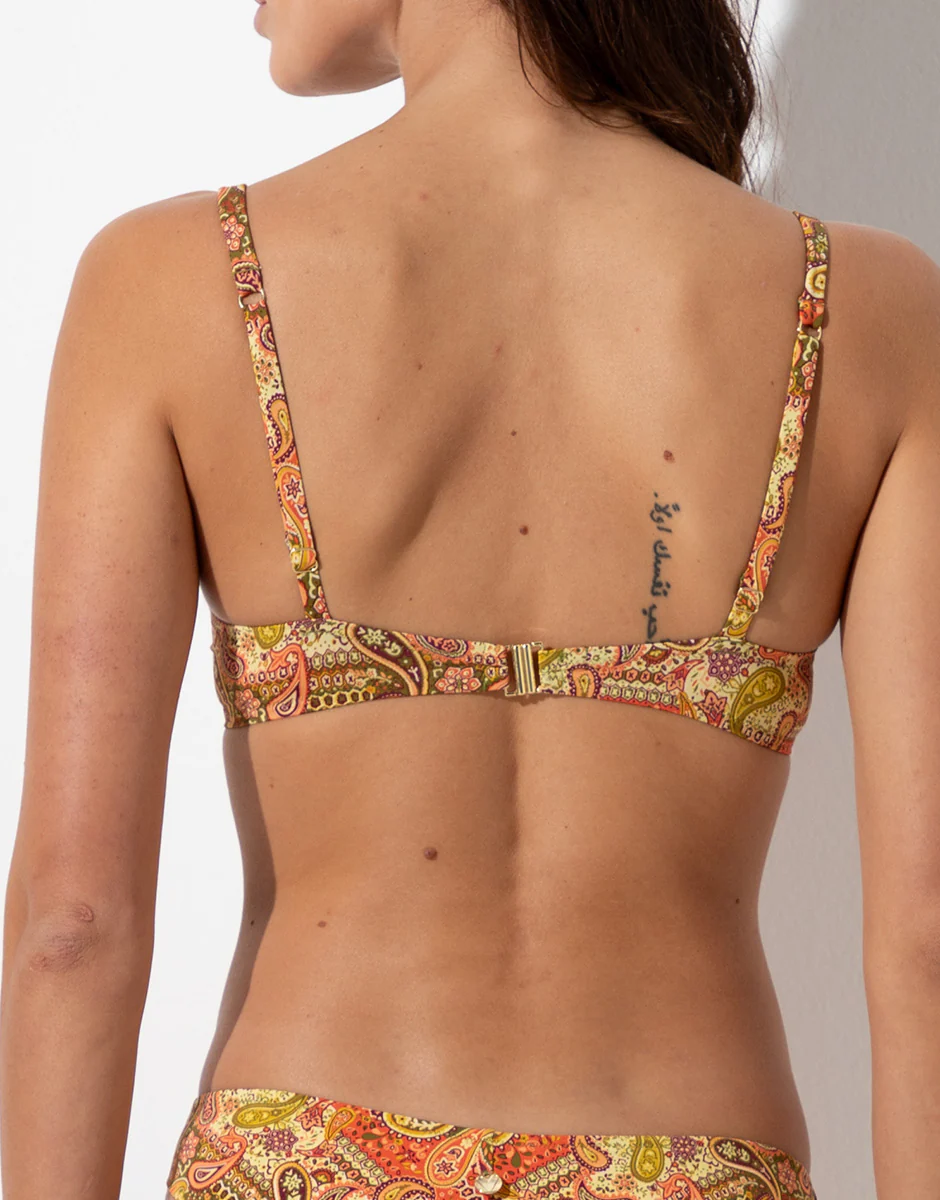 Costume Reggiseno con Ferretto Coppa Invisible Braid Printed Micro, cachemire stampato - Image 2