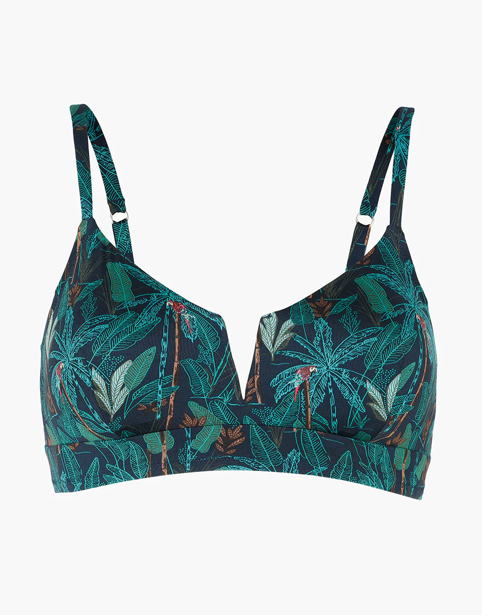 Costume Reggiseno Triangolo senza Ferretto Contemporary Printed Micro, stampa foresta tropicale - Image 6