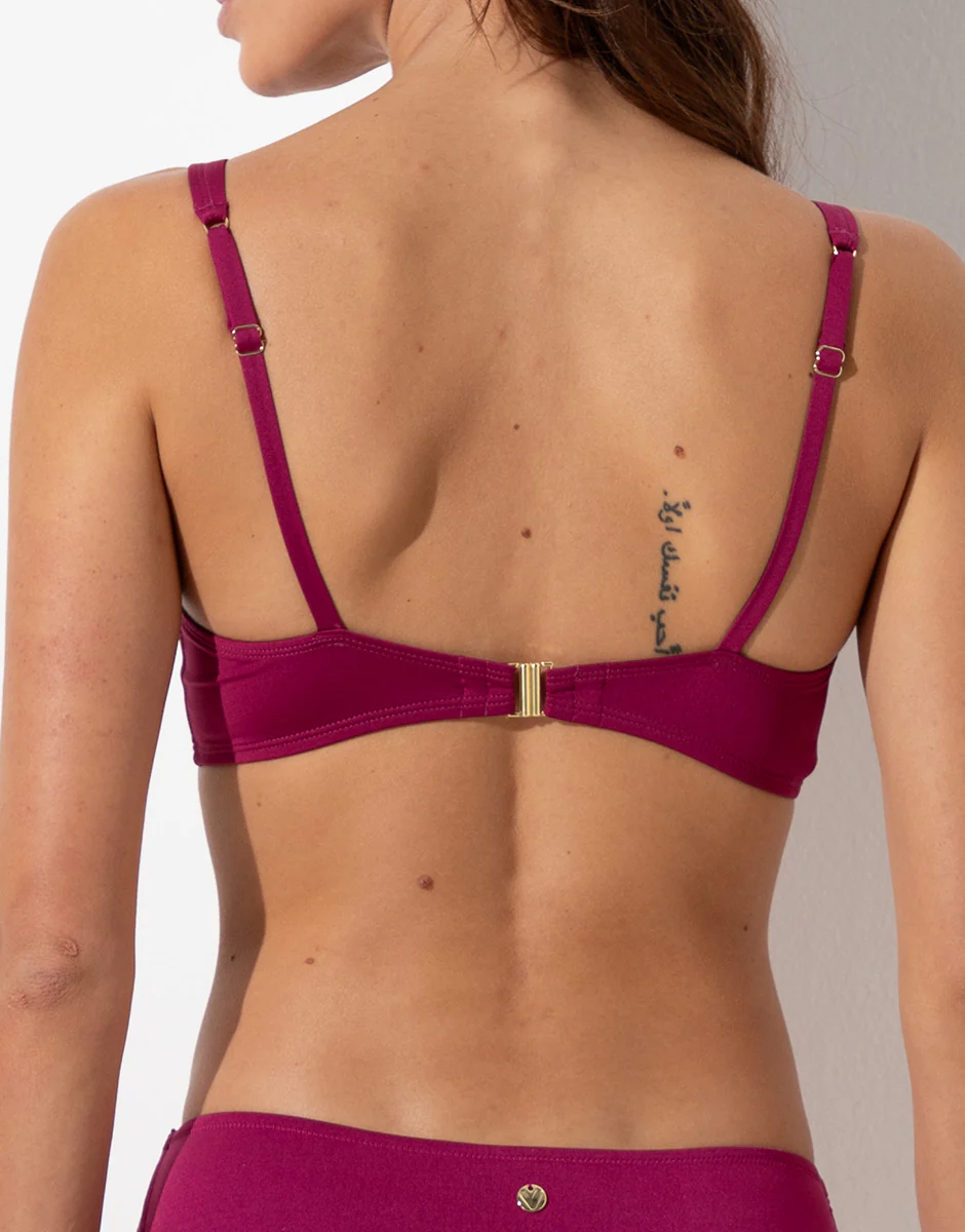 Costume Reggiseno Triangolo senza Ferretto Shiny Micro, lampone viola - Image 3