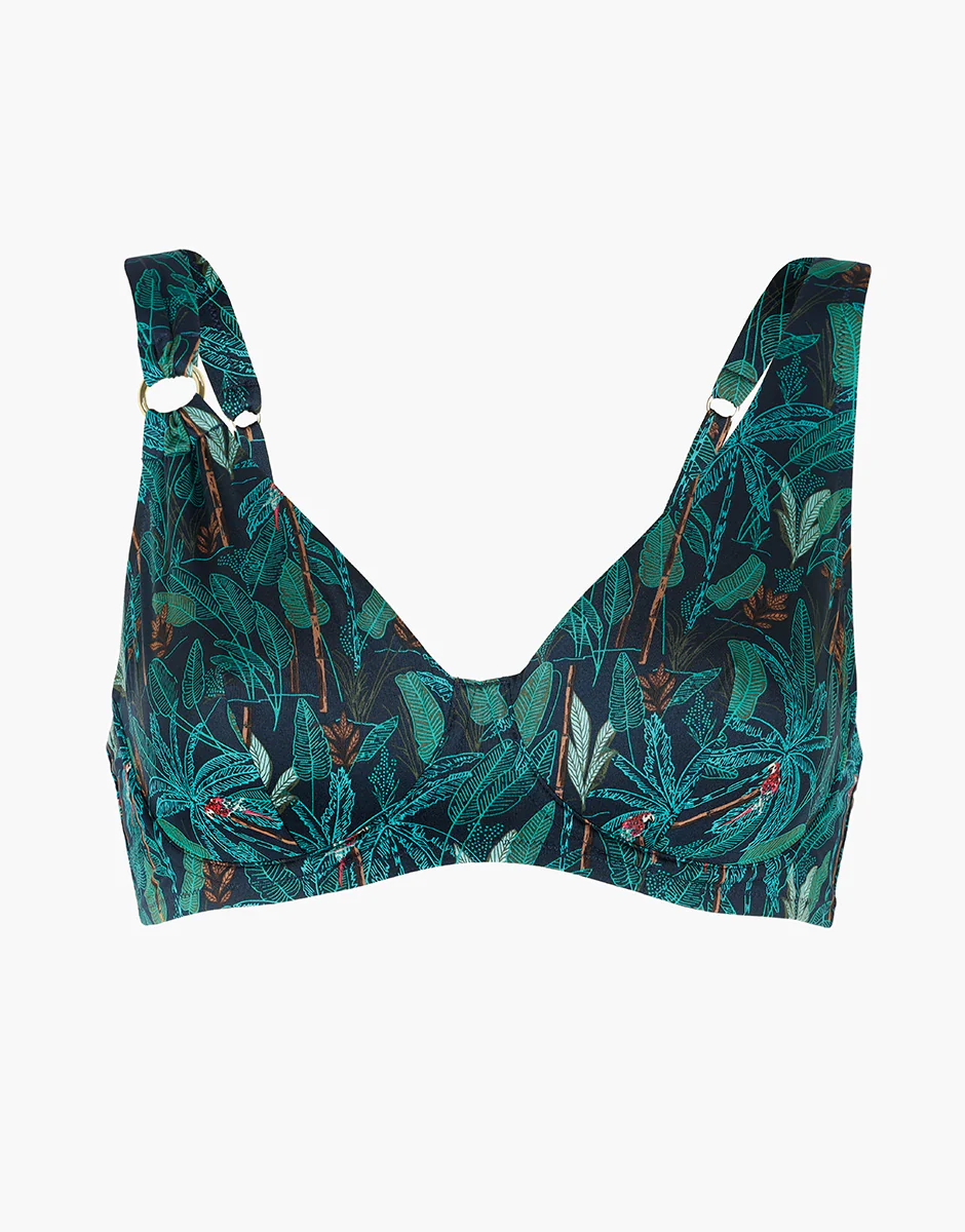 Costume Reggiseno Vela con Ferretto Contemporary Printed Micro, stampa foresta tropicale - Image 6