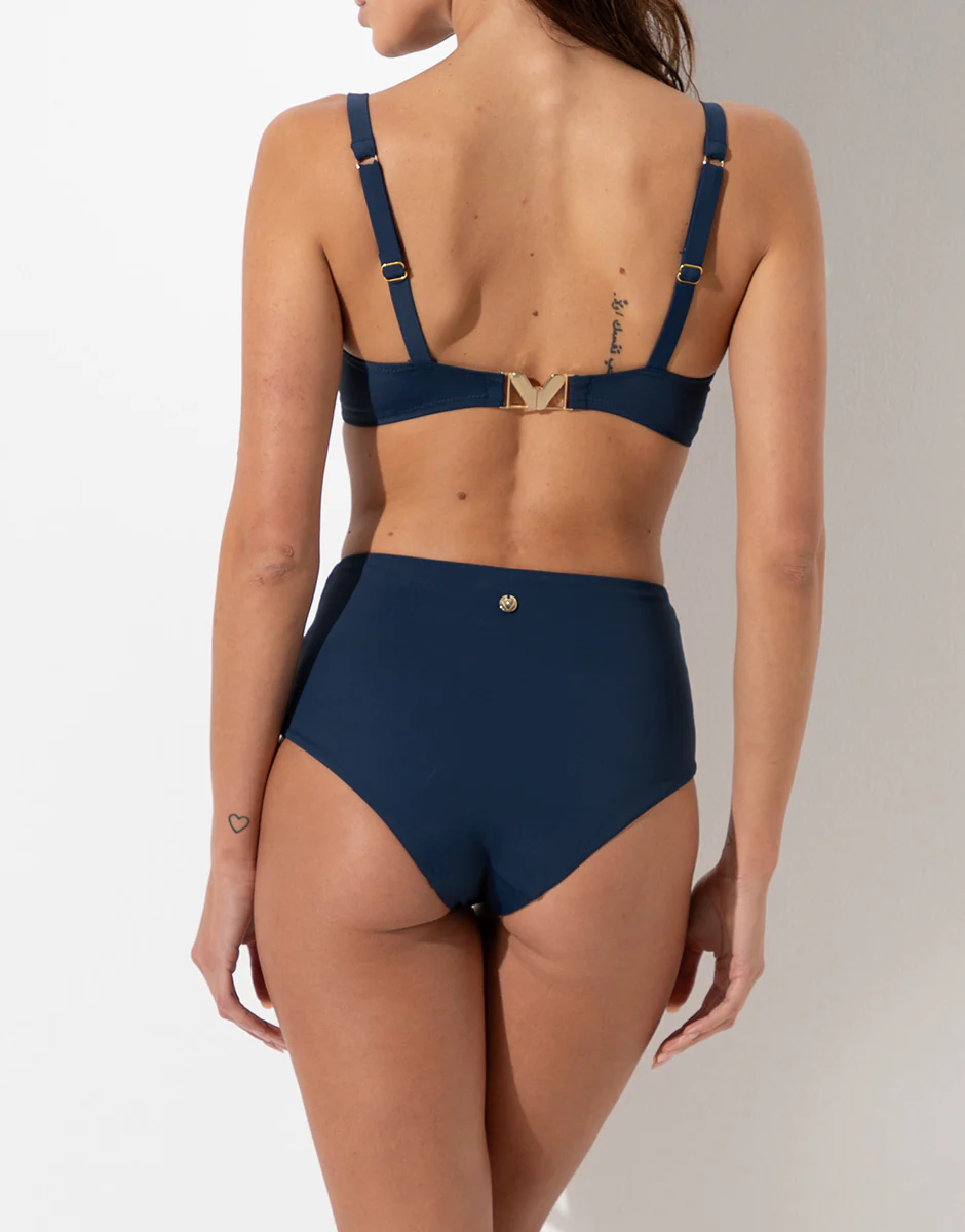 Costume Reggiseno Vela con Ferretto Rephined Shaping Micro, blu notte - Image 4
