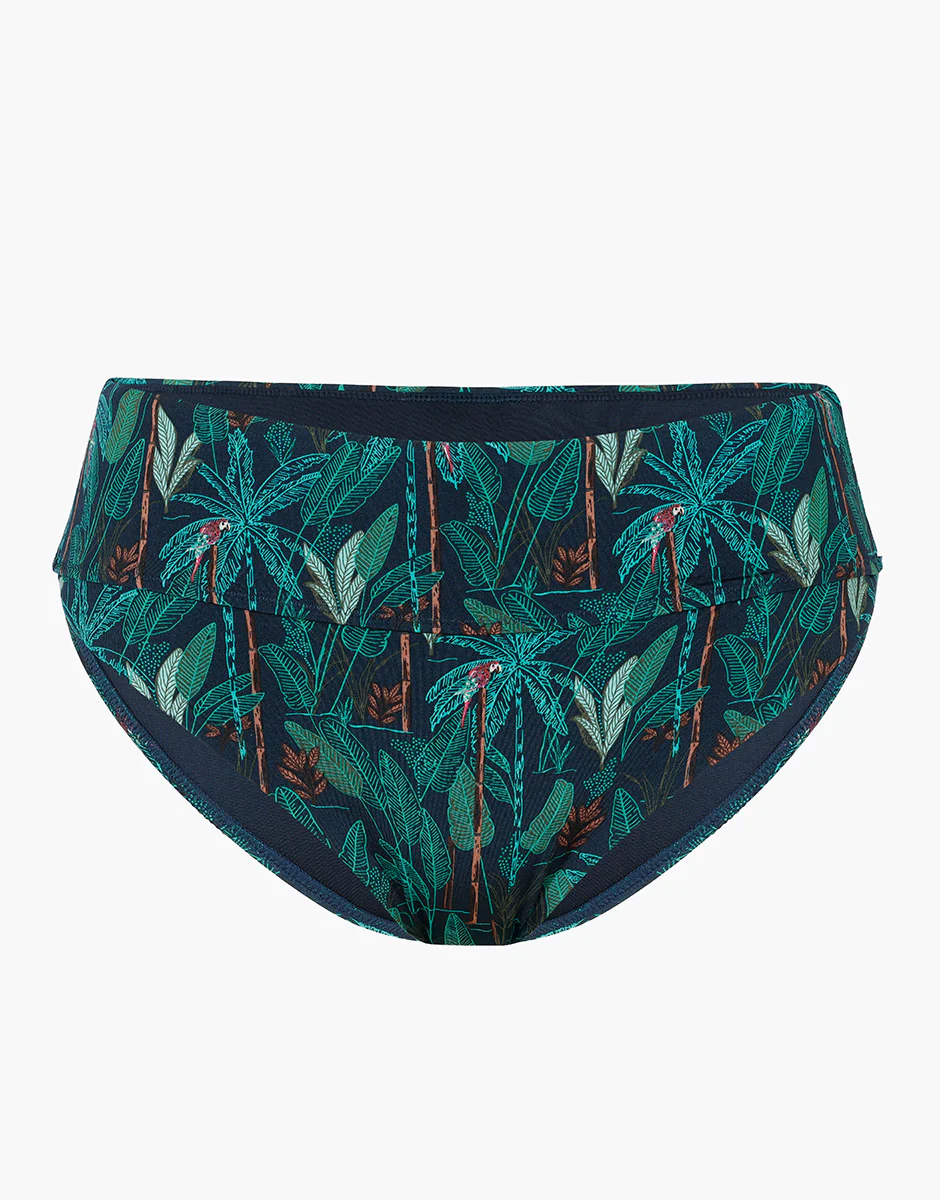 Costume Slip Alto Contemporary Printed Micro, stampa foresta tropicale - Image 6