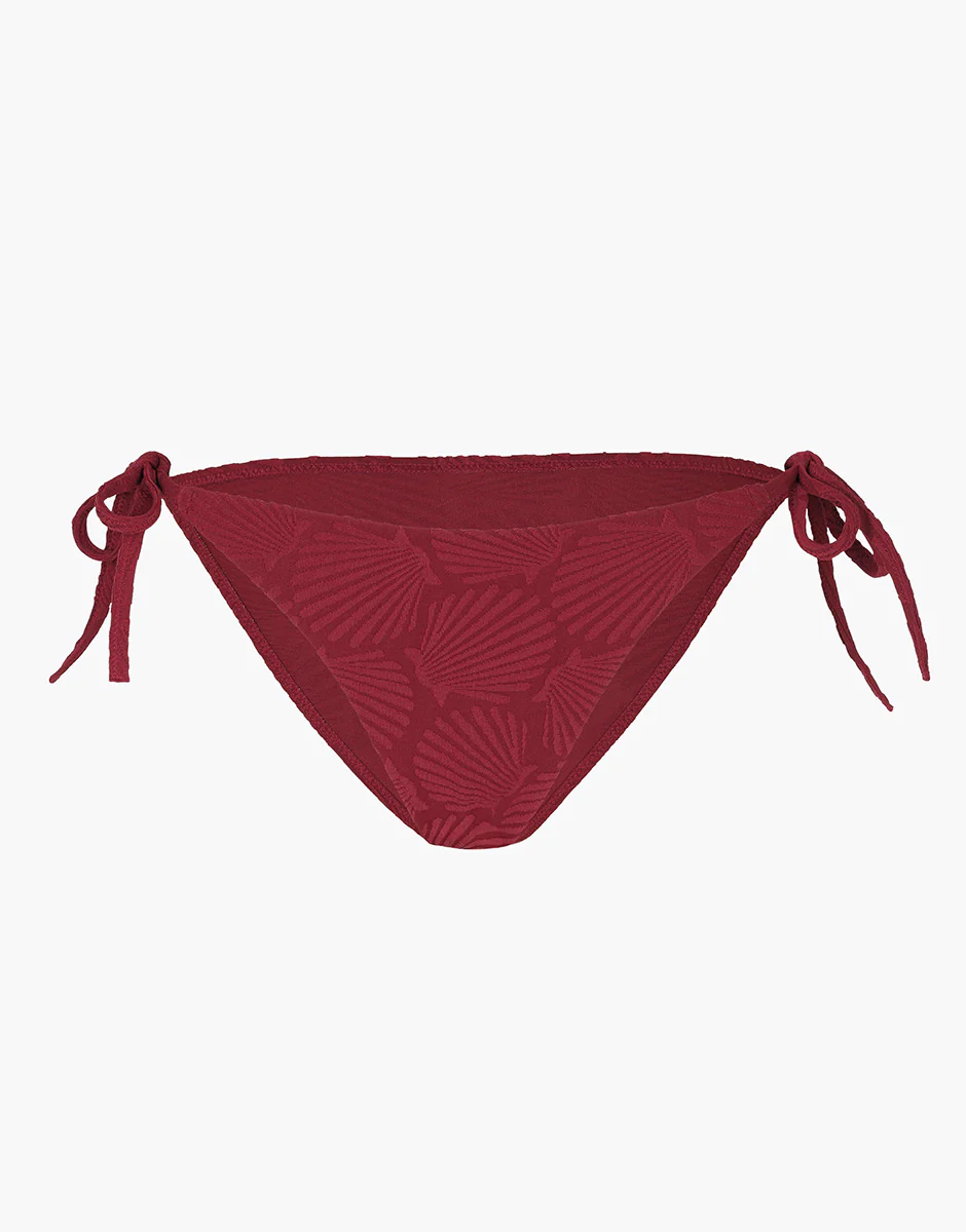 Costume Slip con Laccetti Embellished Jacquard, rosso tibetano - Image 5