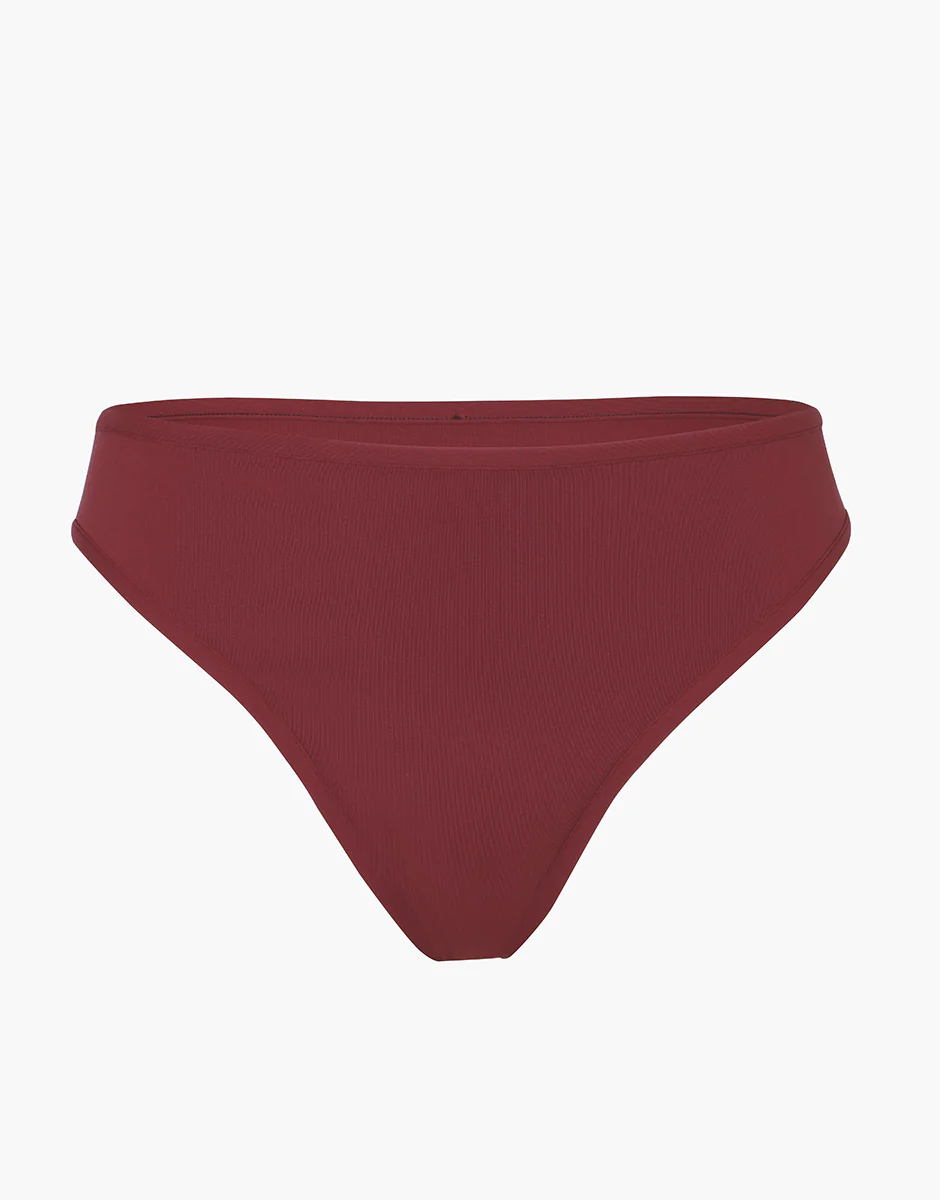 Costume Slip da Ciclo Flusso Medio Beachwear Period Panties in Microfibra Tecnica, rosso tibetano - Image 5