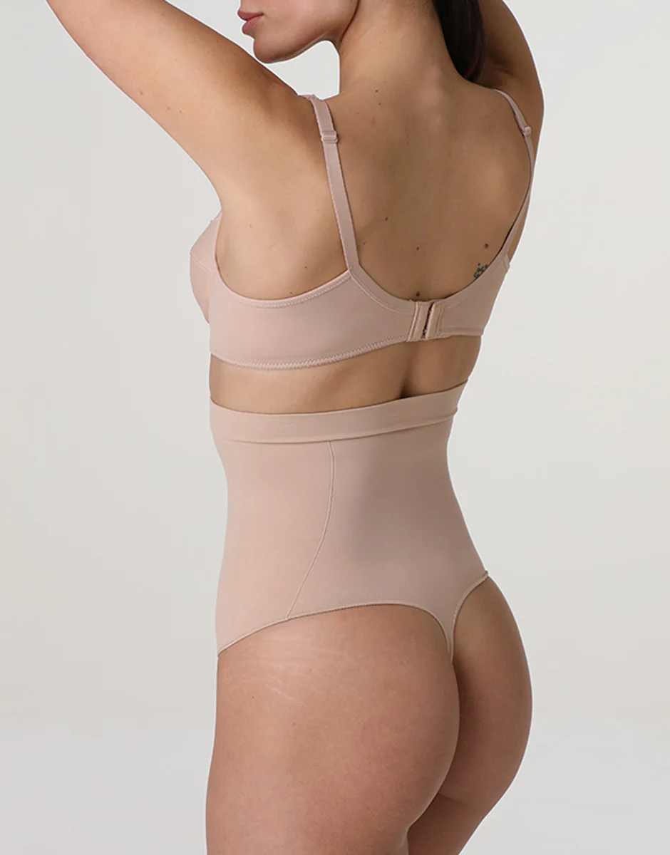 Guaina Perizoma Vita Alta modellante Silhouette Shaping in microfibra, cipria - Image 5