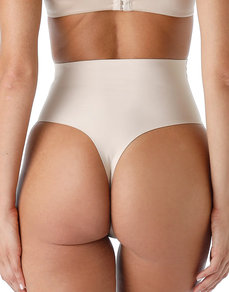 Guaina Perizoma Vita Alta modellante Smooth Shaping in microfibra, nudo chiaro - Image 2