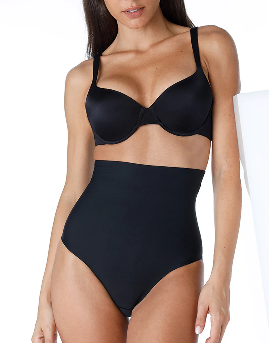 Guaina Slip modellante Vita Alta Smooth Shaping in microfibra, nero