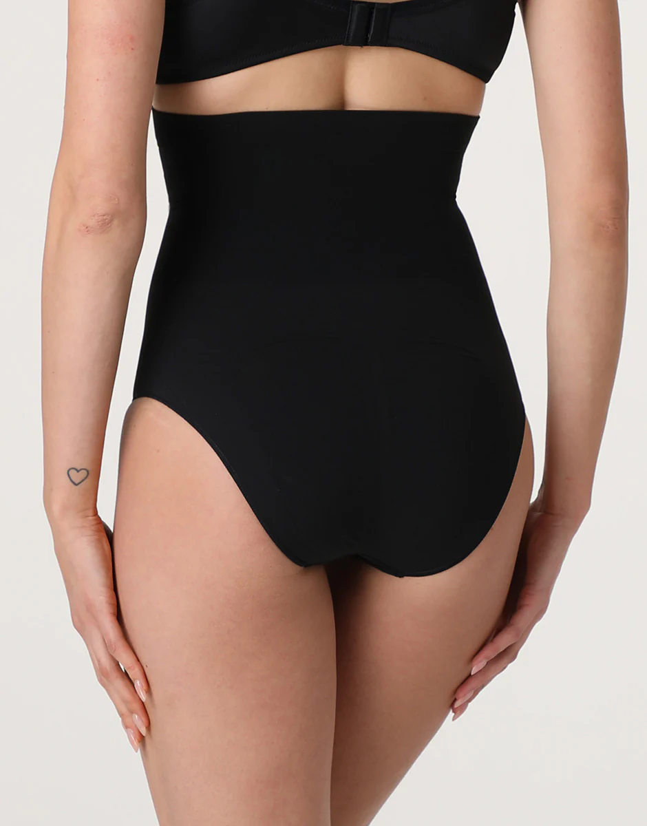 Guaina Slip Vita Alta modellante Silhouette Shaping in microfibra, nero - Image 3