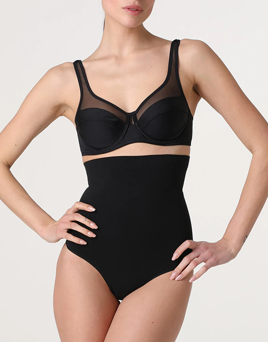 Guaina Slip Vita Alta modellante Silhouette Shaping in microfibra, nero - Image 4