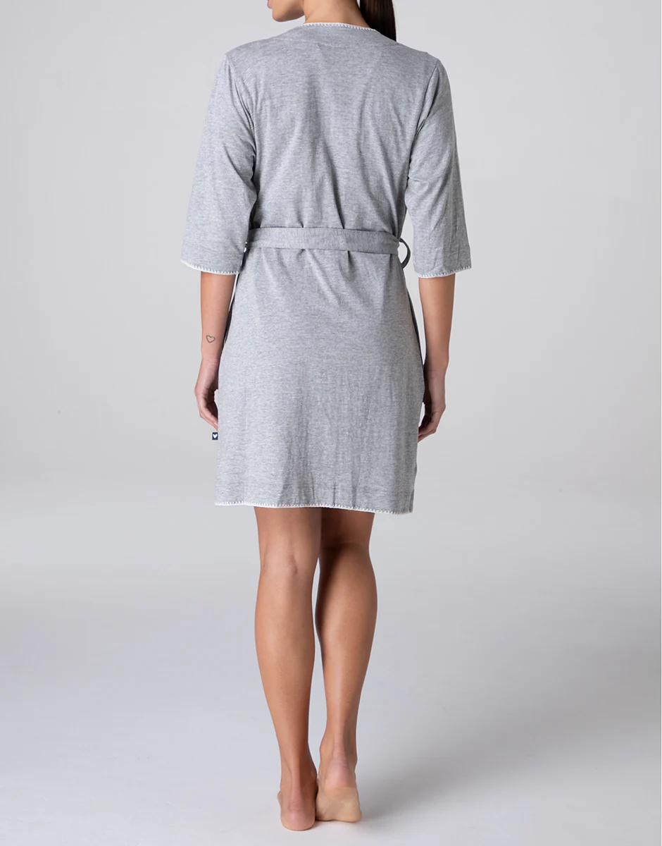 Kimono in Jersey, grigio melange - Image 2