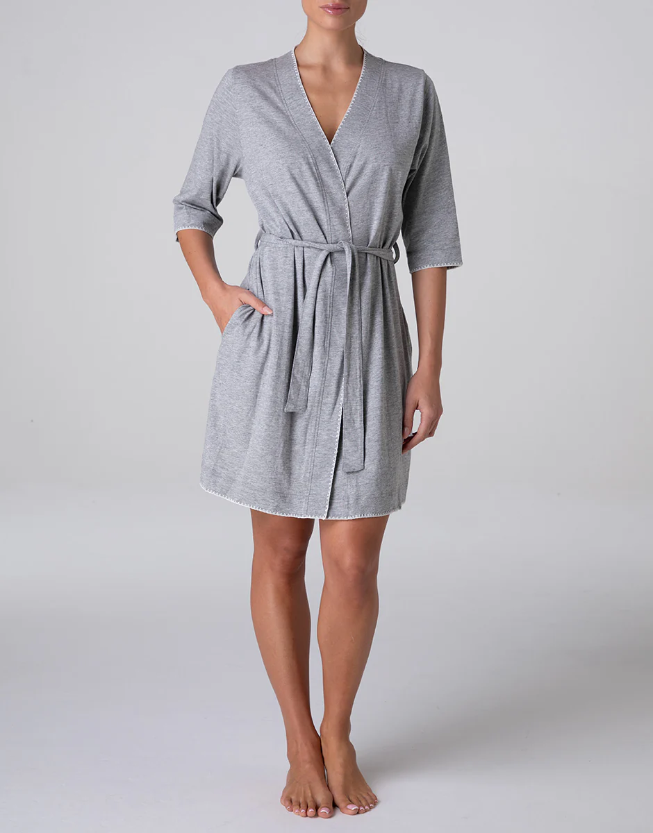 Kimono in Jersey, grigio melange - Image 4