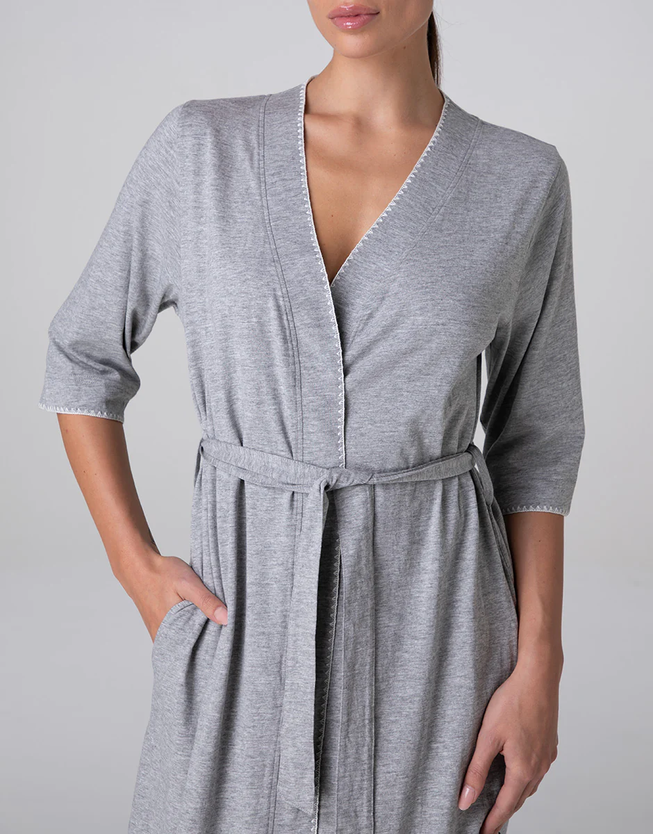 Kimono in Jersey, grigio melange - Image 5