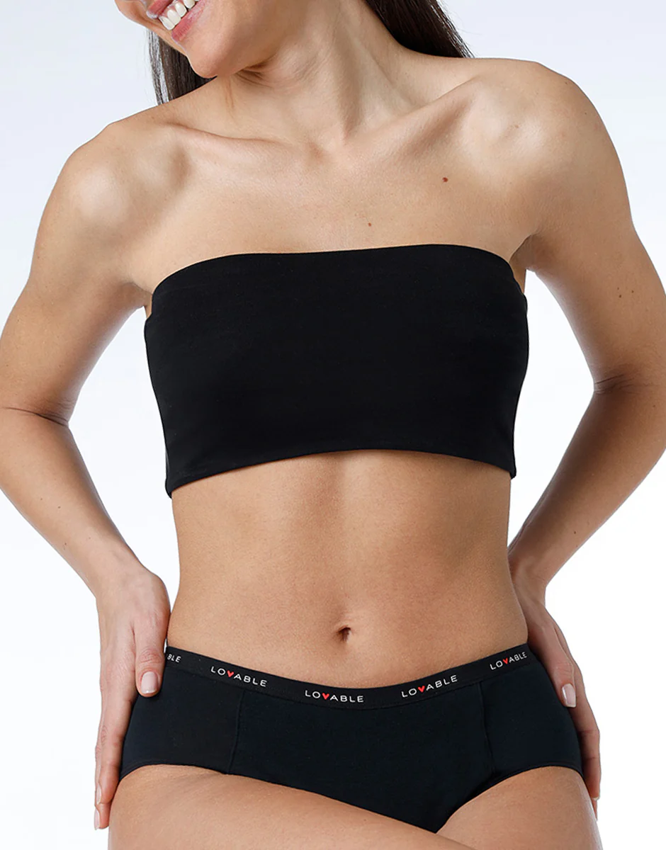 NUOVA culotte da ciclo lavabile flusso abbondante in cotone biologico certificato, nero - Image 5