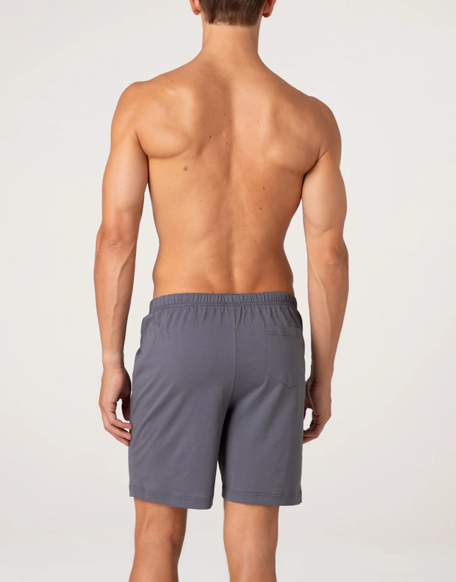 Pantaloncino in Jersey di cotone, grigio scuro - Image 2