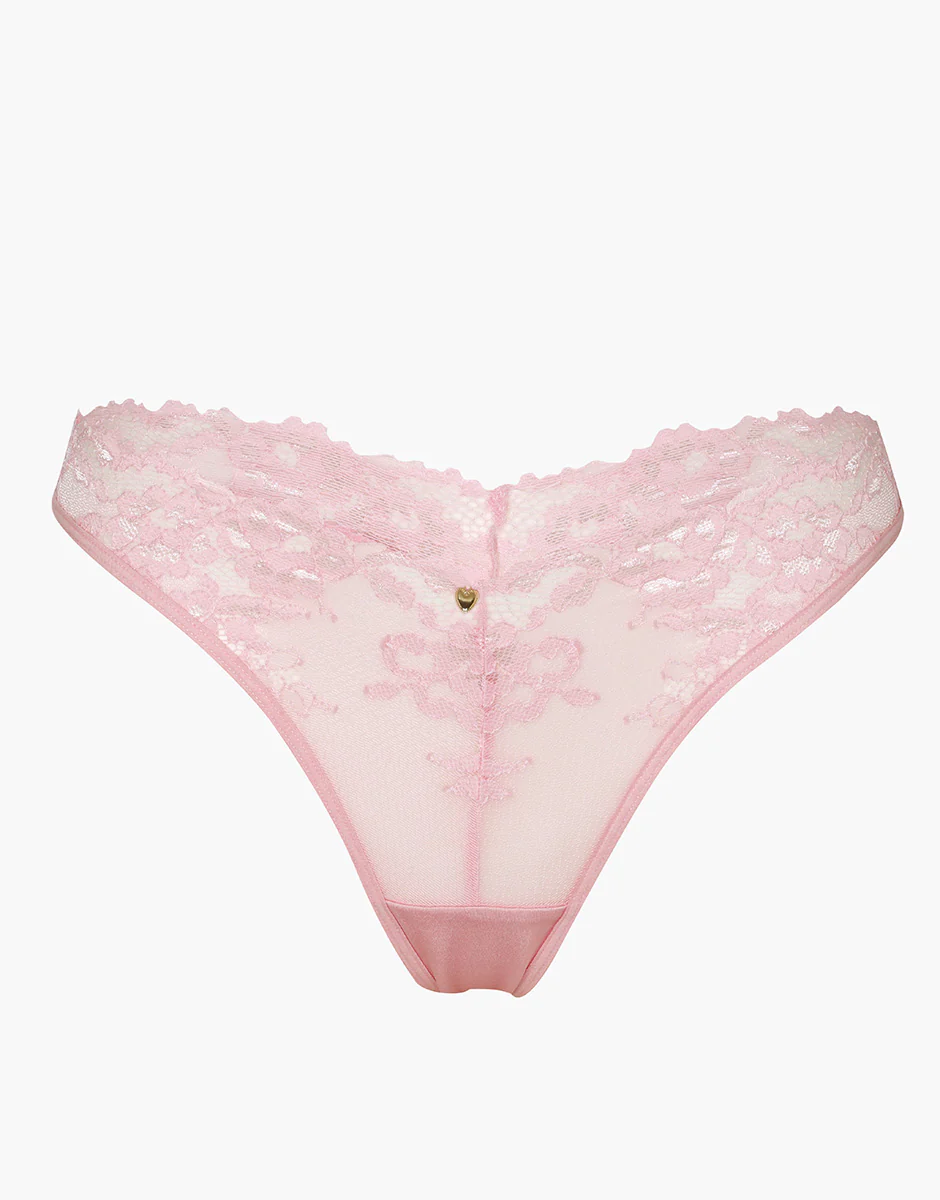 Perizoma Lux Lace in pizzo, rosa confetto - Image 5