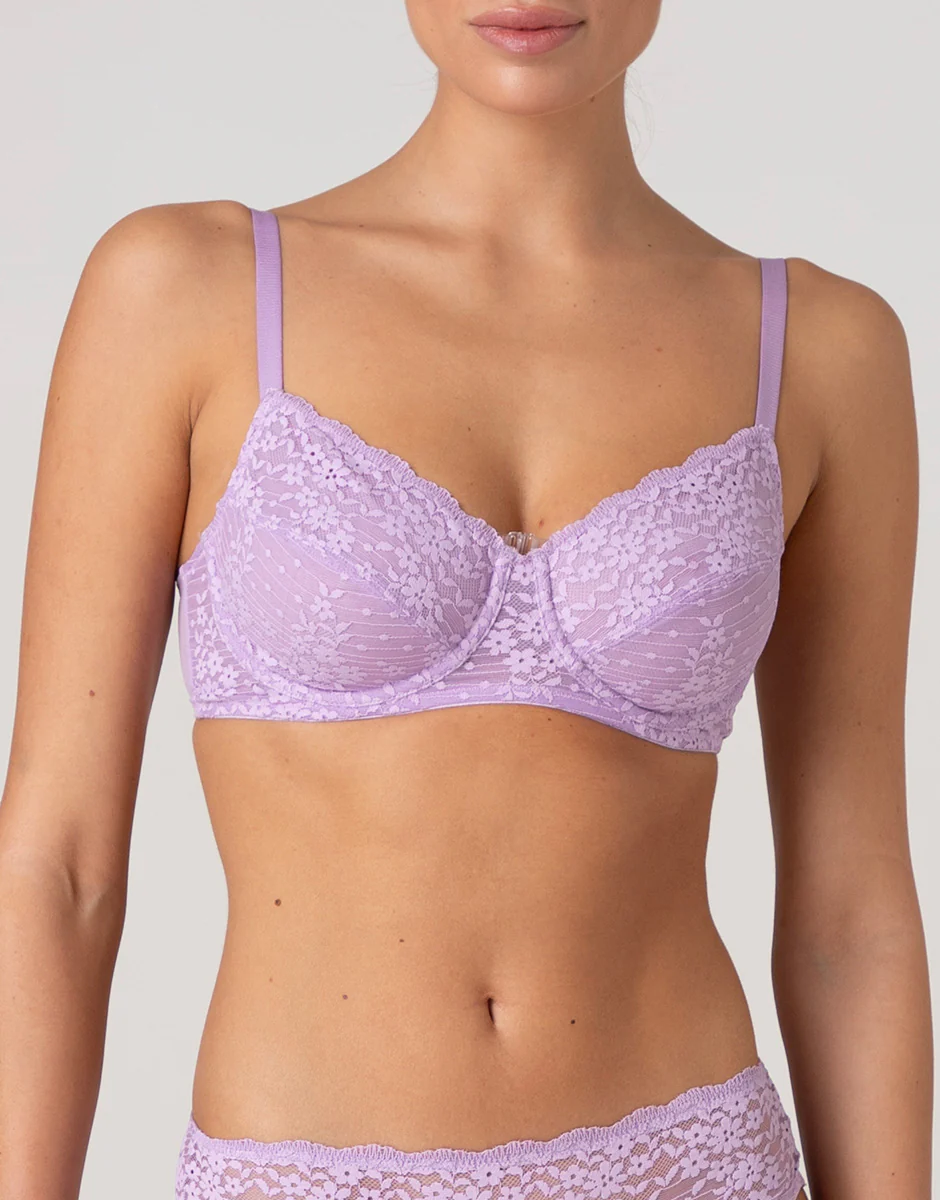 Reggiseno Balconcino con Ferretto Spring Lace in pizzo, lavanda - Image 3