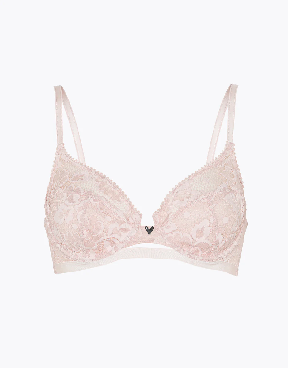 Reggiseno con ferretto Anniversary Lace in pizzo riciclato e tulle, cipria - Image 8