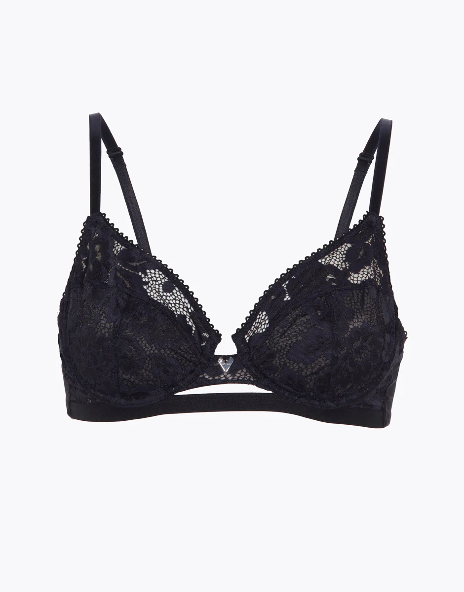 Reggiseno con ferretto Anniversary Lace in pizzo riciclato e tulle, nero - Image 6