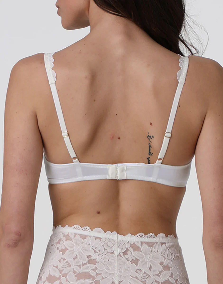 Reggiseno con ferretto Beautiful Lace in pizzo, bianco latte - Image 3