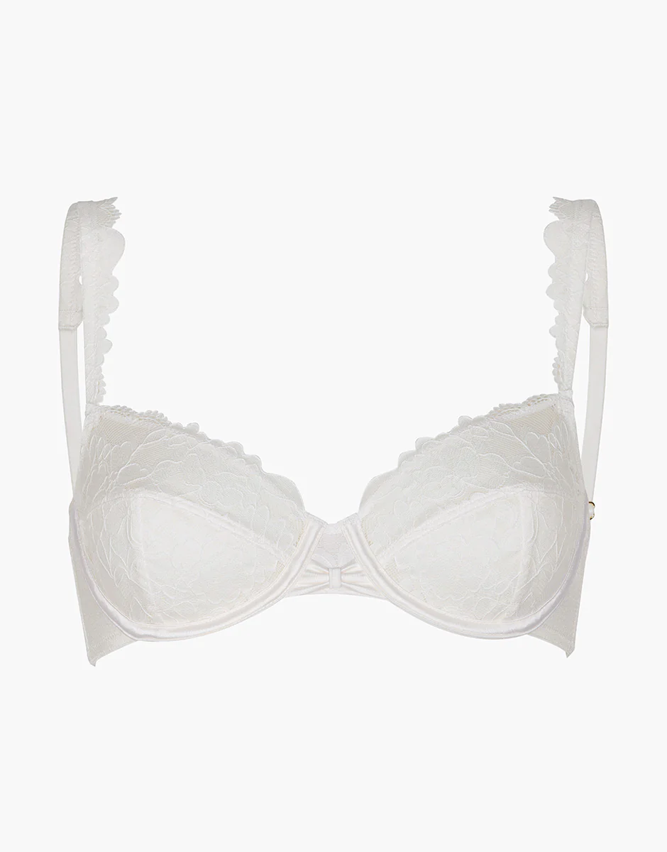 Reggiseno con ferretto Beautiful Lace in pizzo, bianco latte - Image 6