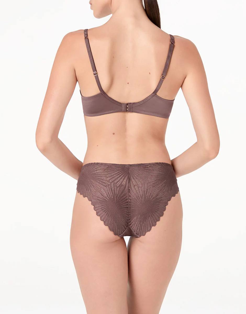 Reggiseno con Ferretto Blowball Lacy Micro in microfibra, nocciola - Image 4