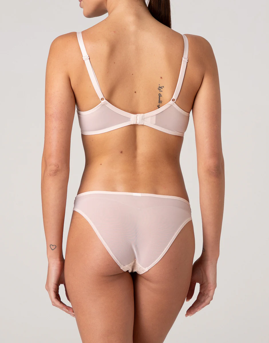 Reggiseno con Ferretto Daily Lace in pizzo, rosa cipria - Image 4