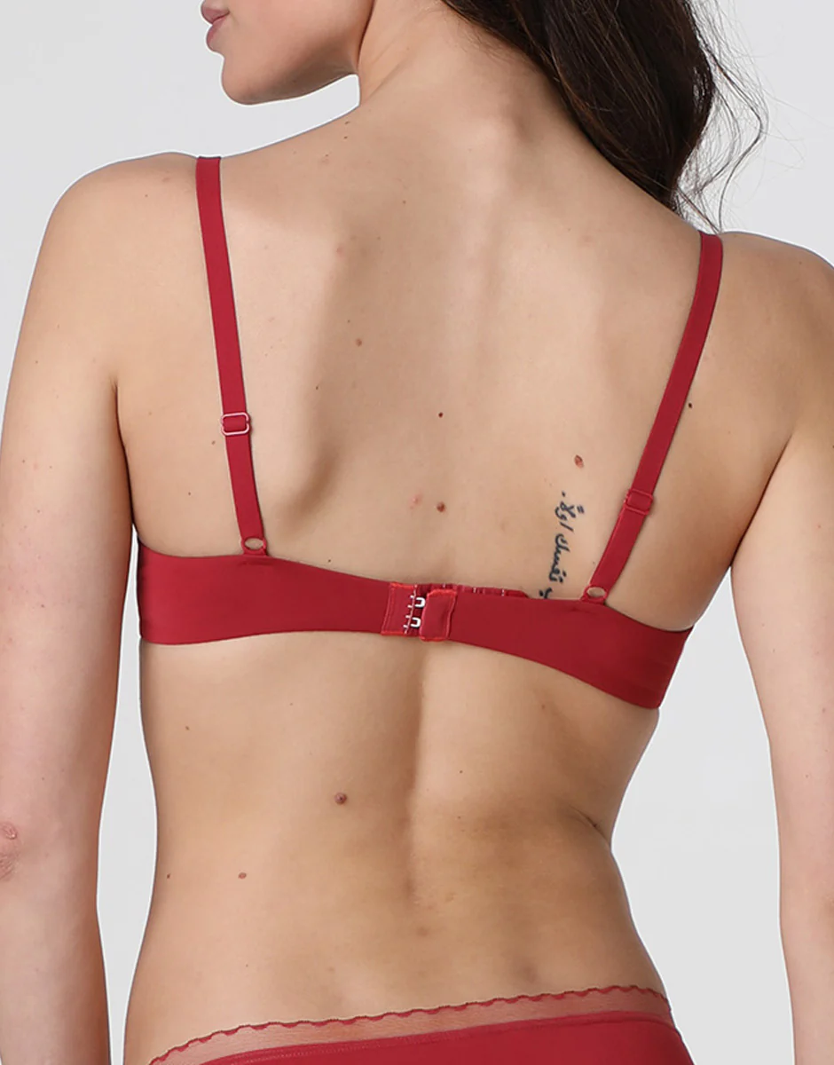 Reggiseno con Ferretto My Daily Comfort in microfibra, rosso lampone - Image 3
