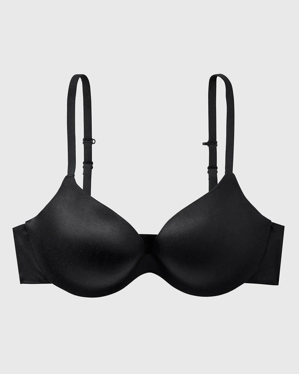 Reggiseno con ferretto Push-up Smooth Comfort in microfibra lucida, nero - Image 6