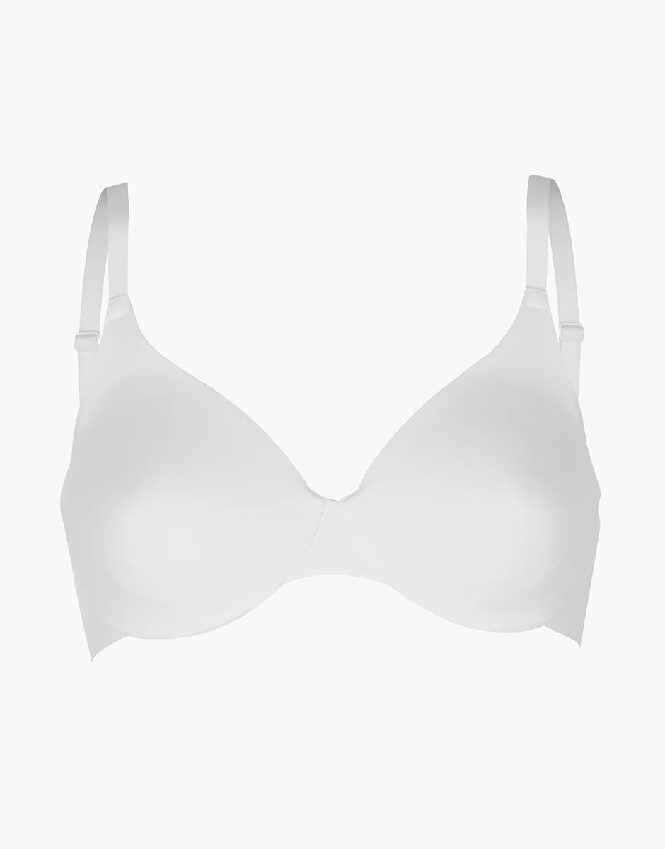 Reggiseno con Ferretto Senza Imbottitura Invisible Essence in microfibra, bianco - Image 6
