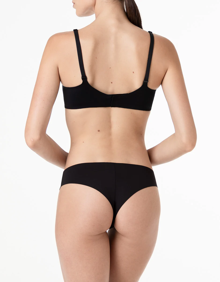 Reggiseno con Ferretto Senza Imbottitura Invisible Essence in microfibra, nero - Image 4