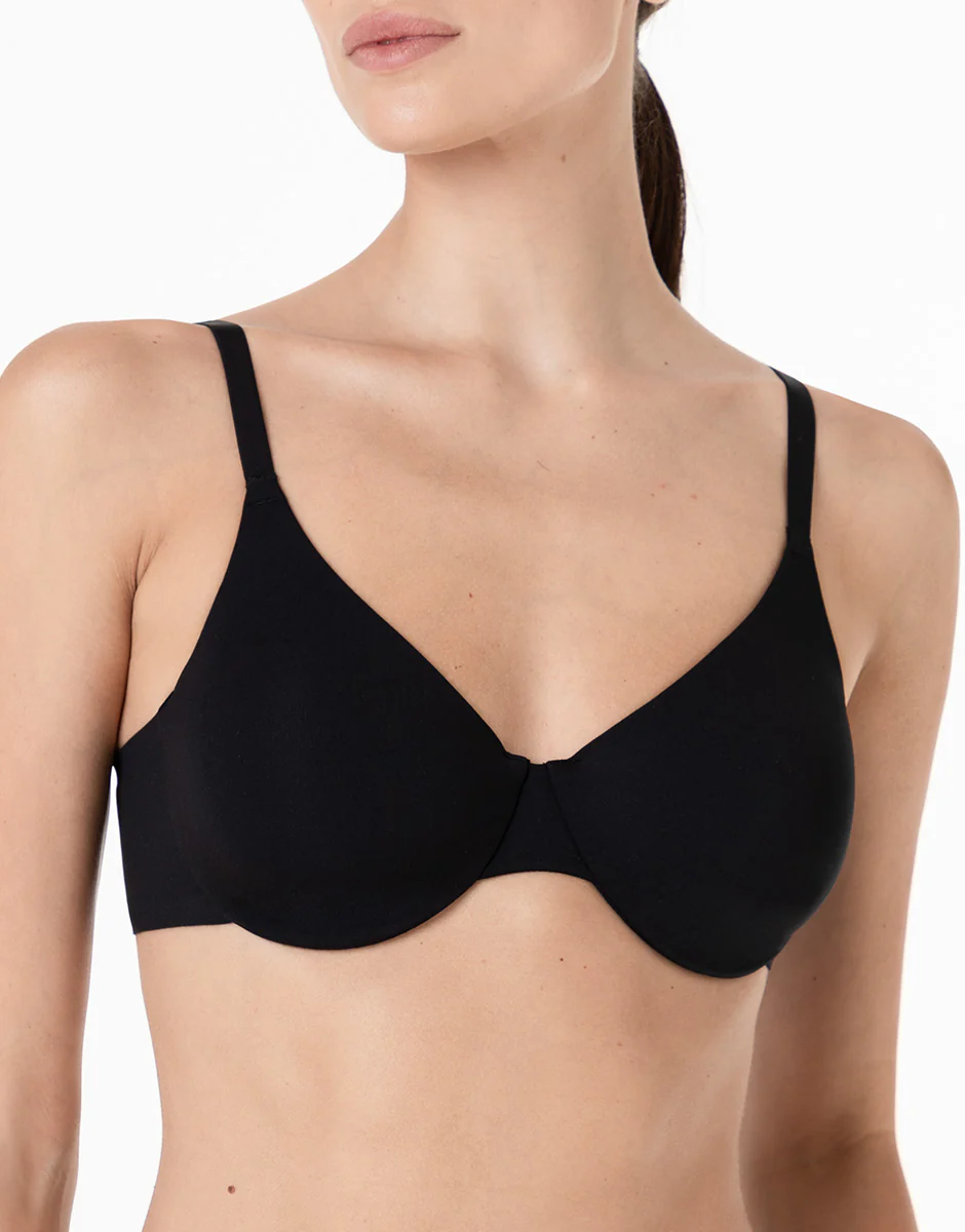 Reggiseno con Ferretto Senza Imbottitura Invisible Essence in microfibra, nero - Image 5