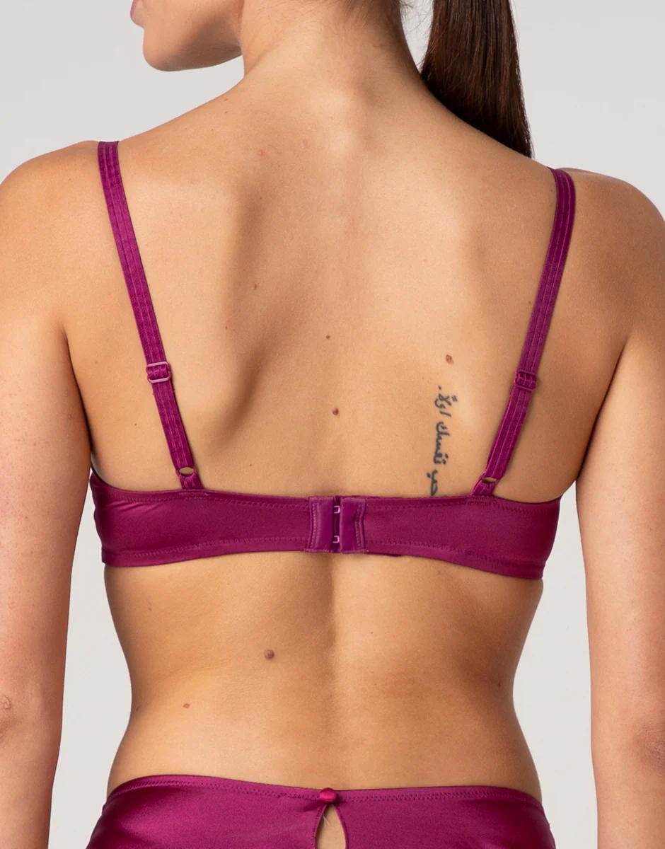 Reggiseno Imbottito con Ferretto Chic Micro in microfibra, lampone viola - Image 2