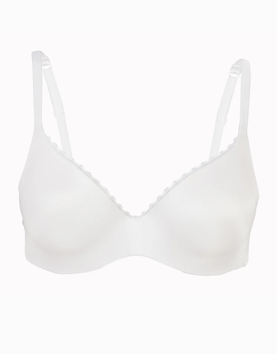 Reggiseno leggermente imbottito 24H lift con sistema infilo-sfilo ferretto, bianco, in microfibra. Massimo comfort - Image 7