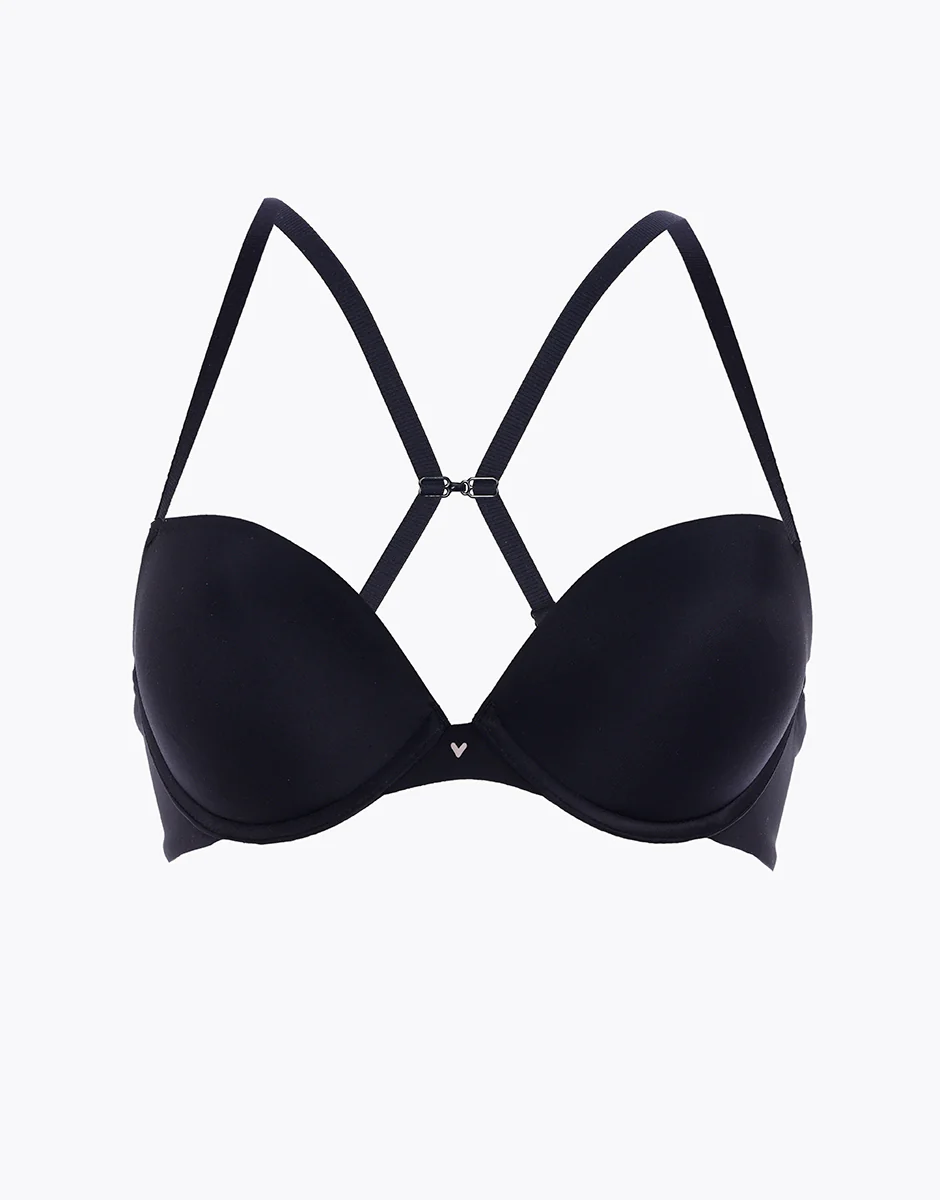 Reggiseno Push-Up con ferretto Invisible Secret in microfibra, nero - Image 7