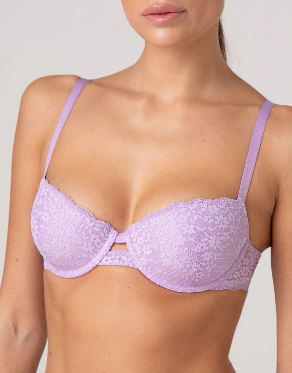 Reggiseno Push-Up con Ferretto Spring Lace in pizzo, lavanda - Image 5